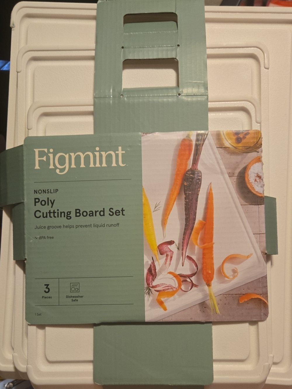 Figmint Mint Poly Cutting Board Set - 3-Pack 992